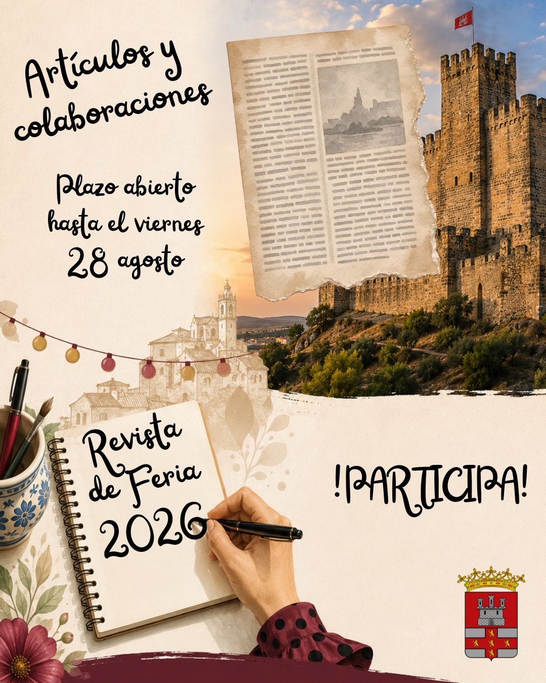 Convocan colaboraciones para el periódico de Feria 2026 de Almodóvar del Río; plazo 28/08/2026