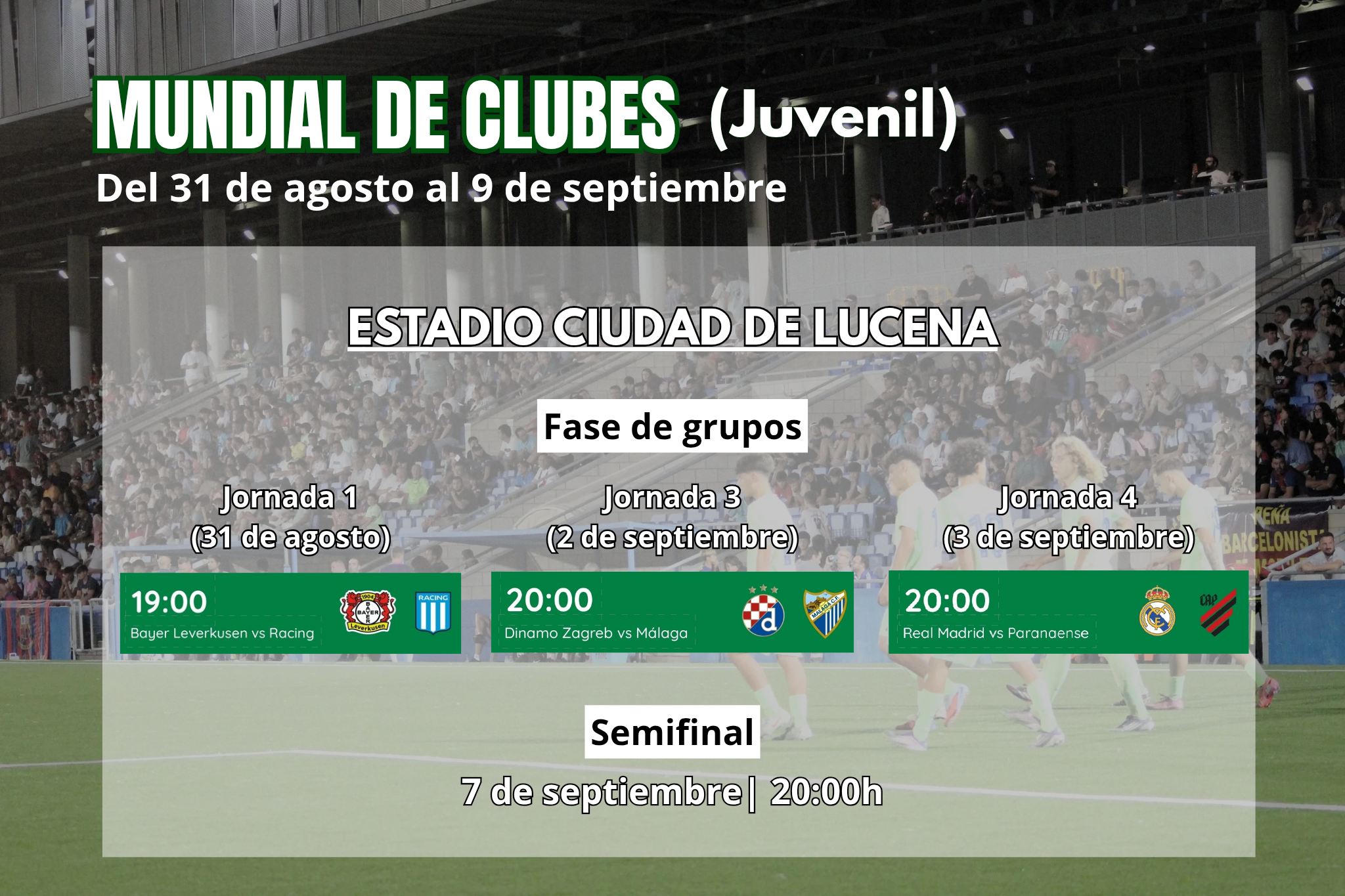 Trofeo Al Ándalus (31 ago-9 sept): 12 canteras en Córdoba; Lucena acoge 3 partidos y semifinal