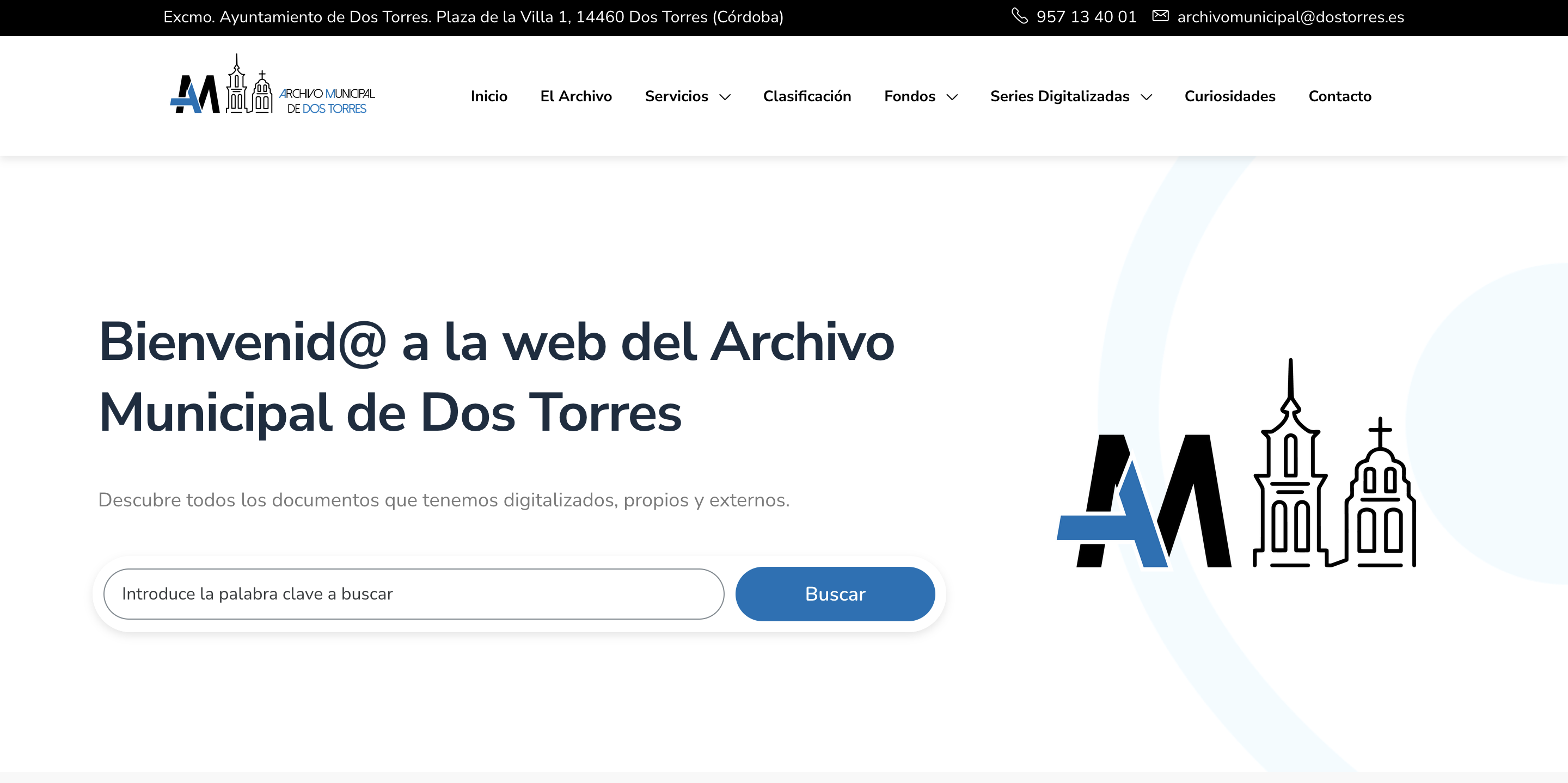 Presentación del portal web del archivo histórico de Dos Torres con motivo del día internacional de los archivos
